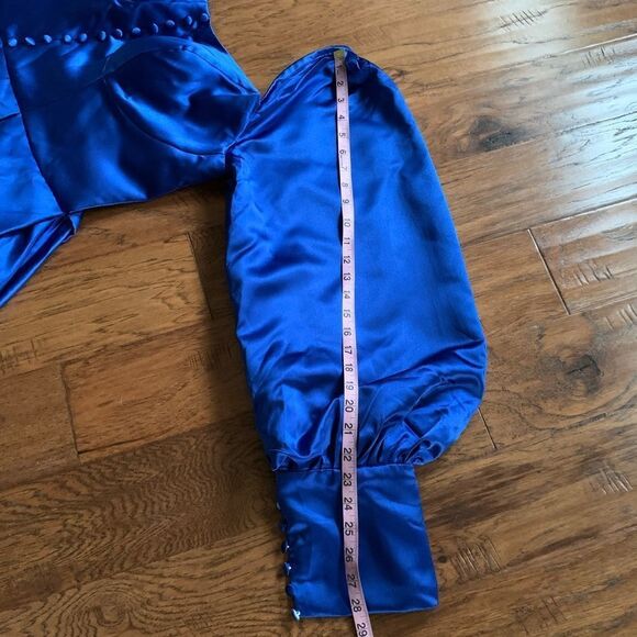 Blue Strapless Prom Dress Size XXL - Picture 10 of 14